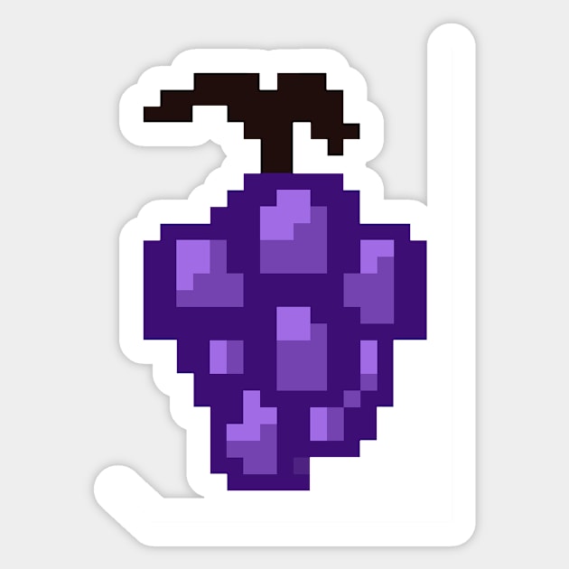 Pixel Grapes Sticker by ArtsyStormy